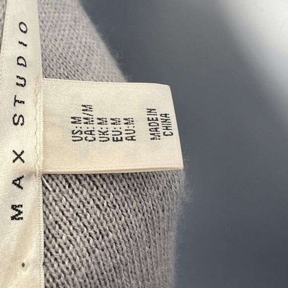 Max Studio Burgundy V-Neck Asymmetrical Sweater M - Picture 7 of 8